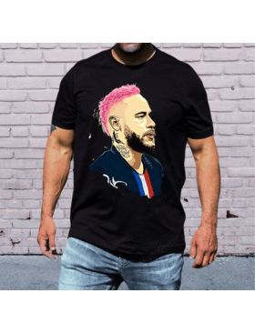 Tricou masculin fotbalisti, Pink Neymar, engros