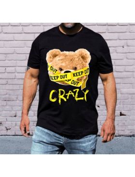 Tricou masculin ursi, Crazy, engros