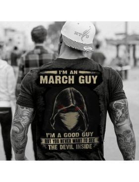 Tricou negru masculin imprimeu spate, as a march man, engros