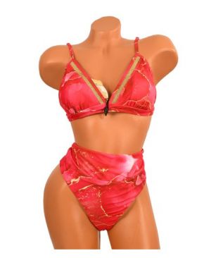 Costum de baie dama 2 piese engross imprimeu efect marmura
