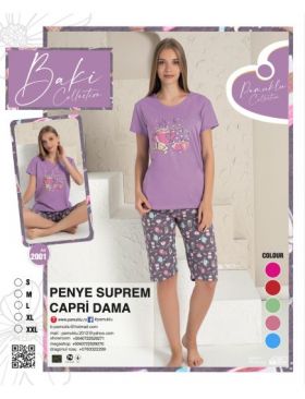 Pijamale Dama Capri Baki 2001-VERDE Engros