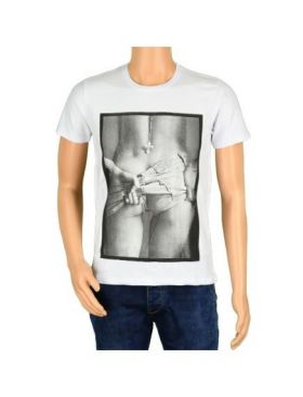 Tricou alb Hot pentru barbat Engross