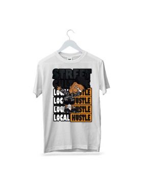 Tricou masculin urban streetwear, bart simpson hustle, engros