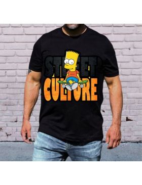 Tricou masculin urban streetwear, bart simpson street culture, engros