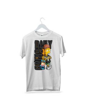 Tricou masculin urban streetwear, bart simpson tattoo, engros