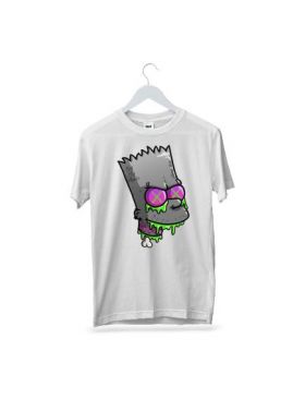 Tricou masculin urban streetwear, bart simpson zombie, engros