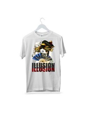 Tricou masculin urban streetwear, illusion, engros