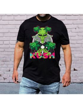 Tricou masculin urban streetwear, marijuana alien, engros