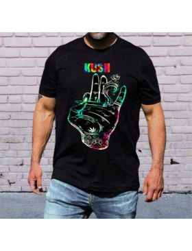 Tricou masculin urban streetwear, marijuana kush, engros