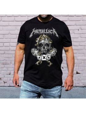 Tricou masculin urban streetwear, metallica, engros