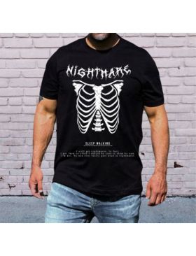 Tricou masculin urban streetwear, nightmare, engros