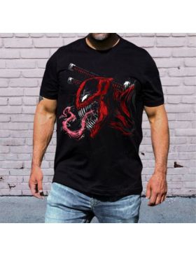 Tricou masculin urban streetwear, venom x deadpool, engros