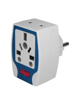 Adaptor stecher de retea englezesc Anglia - Romania, multistandard, plastic, UK-EU 250V/10A ENGROSS