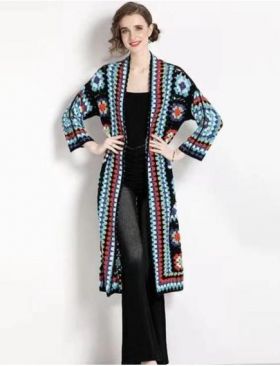 Cardigan dama Engros, cu model multicolor