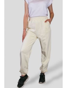Pantalon dama sport en-gros, culoare Bej