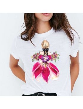 Tricou feminin flori, FLOWER Girl, engros