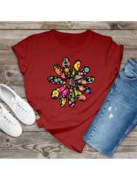 Tricou feminin flori, hippie flower, engros