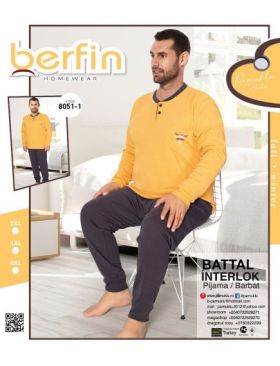 Pijama Barbat Berfin Interlok Battal 8051-1 ENGROS