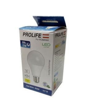 BEC LED 9W E27 LUMINA ALB-RECE PROLIFE 1017 enGross