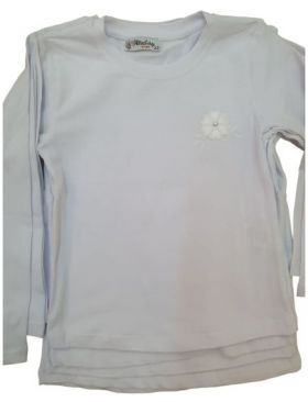 Bluza fete Engros, cu floare la piept