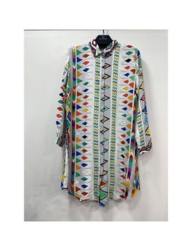Cămașă damă cu model geometric colorat Engros
