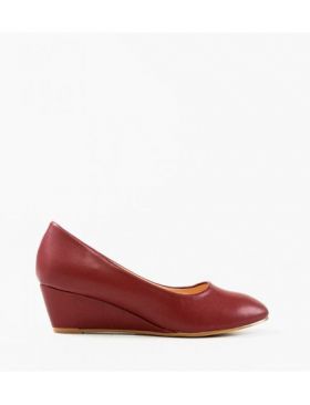Pantofi cu platforma dama Engros, model Mella, grena