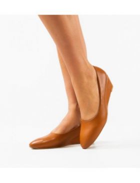 Pantofi cu platforma dama Engros, model Mella, maro