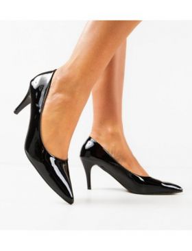 Pantofi cu toc dama Engros, model Plevny, negru