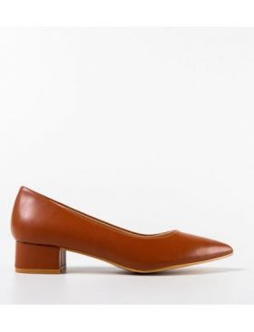 Pantofi cu toc dama Engros, model Rudd, camel