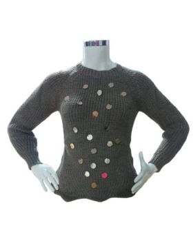 Pulover cu decoratii colorate, en-gross
