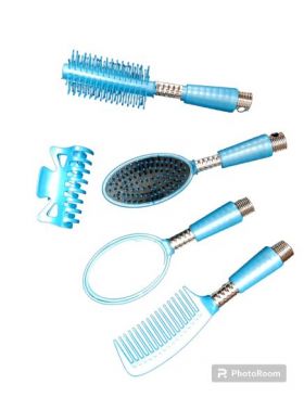 Set 5 accesorii albastre pentru par engros