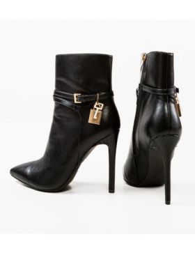 Botine cu toc Engros, model Sharkbay, negre