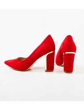 Pantofi cu toc Engros, model Ayers, rosii