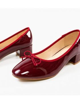 Pantofi cu toc Engros, model Canberra, grena