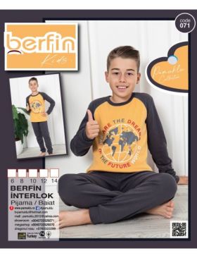 Pijama Copii Baieti Berfin Interlok 071 Engros