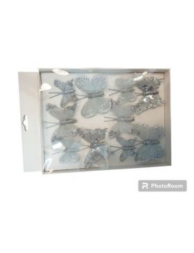 ​Set 10 fluturasi albi decorativi engros