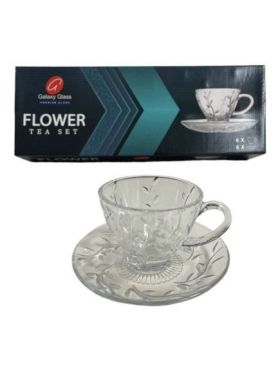 Set de 6 Cesti +6 Farfurioare Flower Engros
