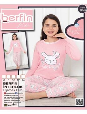 Pijama Copii Fete Berfin Interlok 1024 Engros