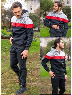 set trening barbati gros vatuit cu gluga compleu sport engros