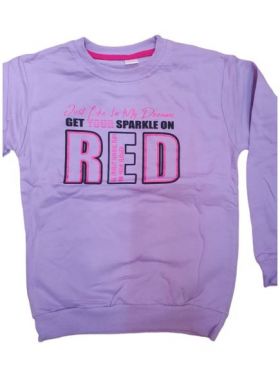 Bluza vatuita Engros pentru fete, cu model imprimat