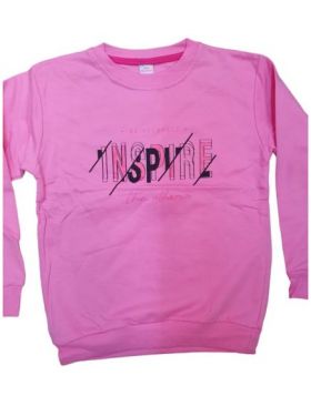 Bluza vatuita Engros pentru fete, cu model imprimat