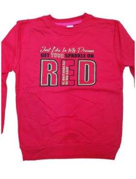 Bluza vatuita Engros pentru fete, cu model imprimat