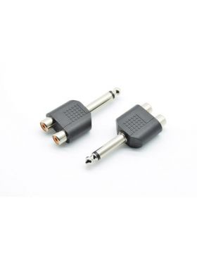 Adaptor Engros jack 6,3mm la 2 RCA mama