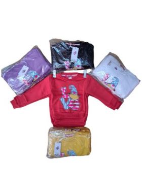 Bluza groasa Engros pentru fete, cu model imprimat