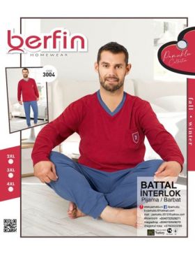 Pijama Barbat Berfin Interlok Battal 3004 ENGROS