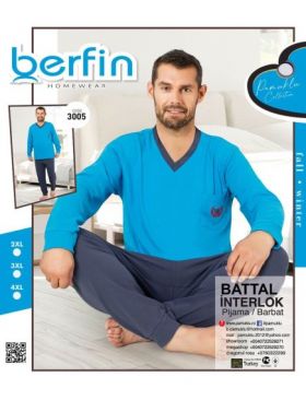 Pijama Barbat Berfin Interlok Battal 3005 ENGROS