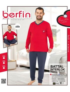 Pijama Barbat Berfin Interlok Battal 3008 ENGROS