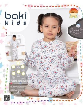 Pijama Copii Baki Interlok Bebe 7007 Engros