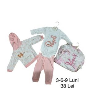 Compleu Engros pentru bebelusi, 3 piese, cu model imprimat