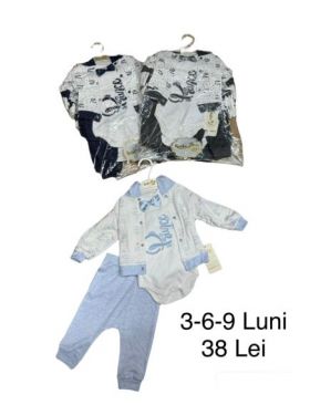 Compleu Engros pentru bebelusi, 3 piese, cu model imprimat